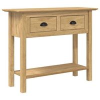 mesa consola  mesa de entrada con cajon bodo marron miel 91 x 347 x 74 cm