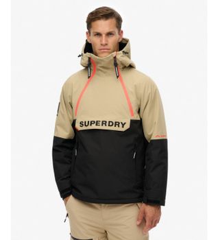 Superdry para hombre. MS110192A Chaqueta Freestyle Overhead beige (M), Casual, Outdoor, Poliéster Reciclado