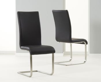 Malaga Black Faux Leather Dining Chairs