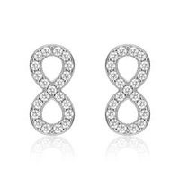 pendientes infinito plata 925 circonitas