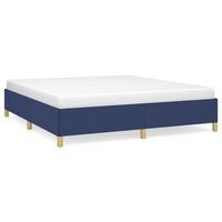 estructura de cama con somier tela azul 180x200 cm vidaxl