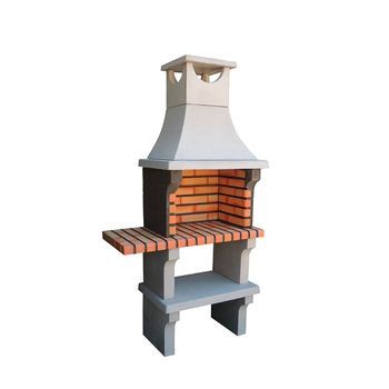 Bbq X-art - Barbacoa Con 1 Balda, Construido Con Ladrillo Y Cemento Refractario - 98x50x193cm