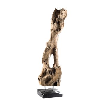 Objeto decorativo de madera teca natural 'm' alt. 106