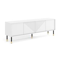 mueble tv 4 puertas 180 cm paneles laminados blanco
