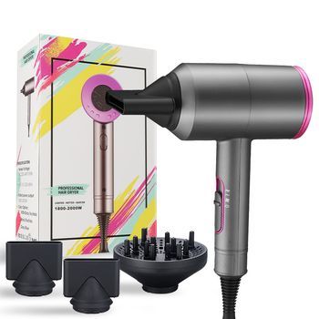 Secador De Pelo Con Difusor Y Concentrador 5 Velocidades 2000w