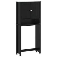 mueble para lavadora berg madera maciza negro 76x27x1645 cm vidaxl