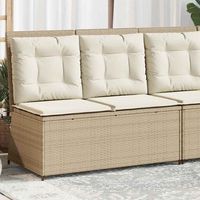 sillon reclinable de jardin  silla de exterior con cojines ratan sintetico beige cfw784555