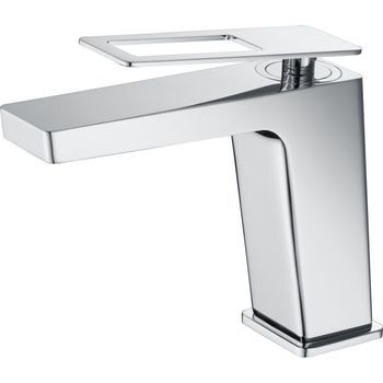 Grifo Monomando Lavabo En Latón Y Zamak Cromado Altura 153 Mm Proyección 140 Mm