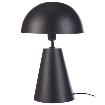 Lámpara De Mesa Moderna Metal Hierro Pantalla Abierta Negro Palmiet
