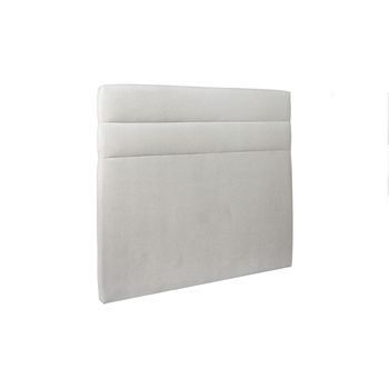 Cabecero 135 Cm Lines - Tela Terciopelo Gris Claro