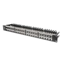 panel de parcheo modular digitus 48 puertos cat6a 1u