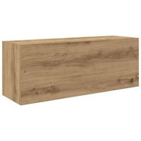 mueble de pared bano  armario de bano madera ingenieria roble artisan 80x25x30cm