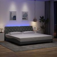 cama matrimonial  cama para adultos  estructura de cama con led sin colchon gris claro 200x200 cm cfw4586821
