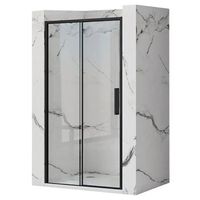 puerta de ducha rea rapid slide black 150