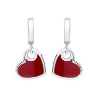 colgante para sistema pendientes plata 925 corazon esmaltado