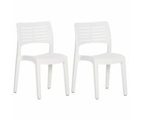 sillas de jardin 2 unidades polipropileno blanco