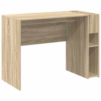 Escritorio Roble Sonoma Madera De Ingeniería 109 X 50 X 78 Cm Vidaxl