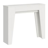 consola extensible 90x25181cm efecto madera fresno blanco