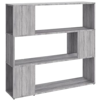 Estantería/divisor de espacios madera gris sonoma 100x24x94 cm
