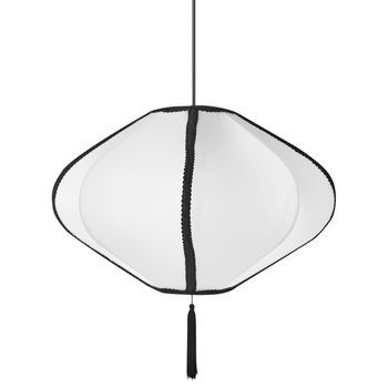 Lámpara Diseño Moderno Colgante Pantalla De Nylon Sintético Blanco Tucuro