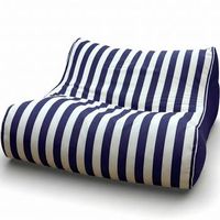 aiire puff exterior jardin con relleno incluido - puf en olefina premium desenfundable y lavable - bean bag chair para terraza piscina y porche - tumbona lounge xxl exterior gris