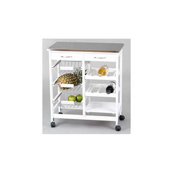 Carro De Cocina Completo Con Almacenamiento Práctico Y Duradero