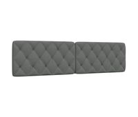 cabecero cama - mueble cabecero acolchado tela gris oscuro 200 cm