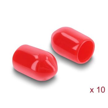 Cubierta antipolvo Delock SMA hembra silicona roja pack 10 unidades
