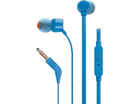 auriculares de boton - jbl t110 de boton con cable pure bass jack 35 mm azul