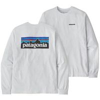 patagonia camiseta manga larga t-shirt p-6 responsibili-tee blanc para hombre