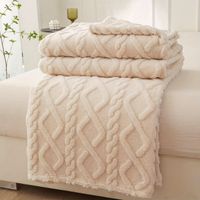manta de lana coral de una sola capa funda de cama ligera y multiusos para funda de sofa de sala de estar manta para siesta 1 ud