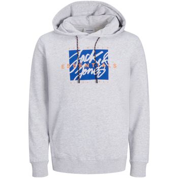 Jack & Jones Jersey 12268440 JJCOLTON SWEAT HOOD WHITE MELANGE para hombre
