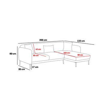 Sofá Cama Rinconera Venus L Antracita