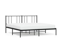 estructura de cama con cabecero metal negro 180x200 cm con cabecero