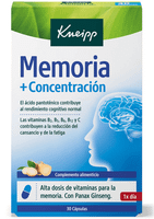 kneipp memoria y concentracion vitaminas y ginseng 30 capsulas