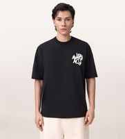 all saints para hombre m066pc camiseta orlando negro l casual algodon manga corta