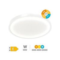 plafon de techo led belair 50w 3cct 5500lm ip44ik4 o400x25mm color blanco