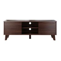 mueble tv efecto madera con puertas correderas l140 cm