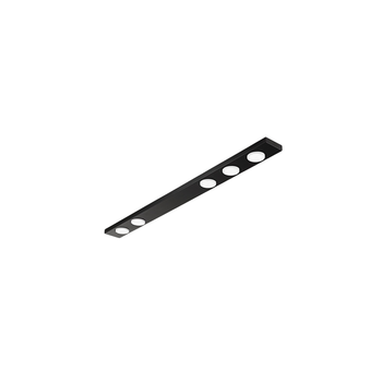 Botón - Plafón Led 5xgx53 Máx. 15 W, Rectangular 120x10 Cm, Metal Pintado, Ip20 - Perenz - Negro