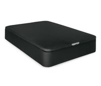 pack de canape polipiel negro  colchon viscoelastico