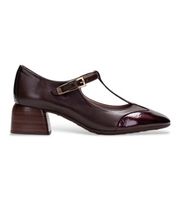 hispanitas para mujer bhi265094 zapatos de piel varsovia burdeos 40 1 a 3cm hebilla casual granate