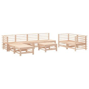 Set De Mesa Y Taburetes Altos Jardín 9 Pzas Madera Maciza Pino Vidaxl