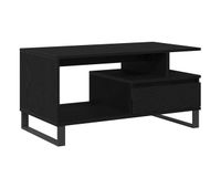 mesa de cafe - mesa de centro - mesa baja roble negro 90 x 49 x 45 cm madera de ingenieria
