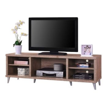 Mueble Para Tv Konya 140 Cm Con 5 Compartimentos Color Sonoma – 142,5 X 45,5 X 40 Cm