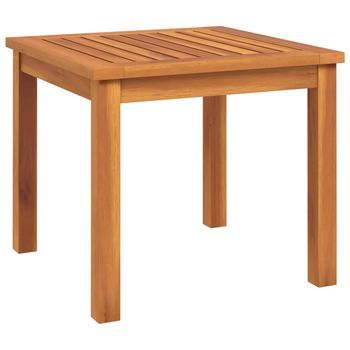 Mesa De Centro 40x40x36 Cm Madera De Acacia Con Acabado Al Aceite - Marrón