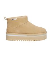 tommy jeans para mujer en0en02599 botines de piel con forro calido beige 36 3 a 5cm ninguno casual
