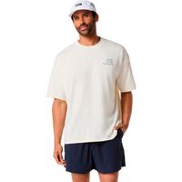 asics runner message graphic relaxed  camiseta de running hombres - crema