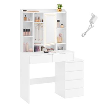 Tocador con Luces LED de Brillo Ajustable Blanco Nube