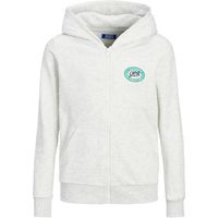 jack  jones jersey 12254258 jorcobin sweat zip hood jnr white melange para nino