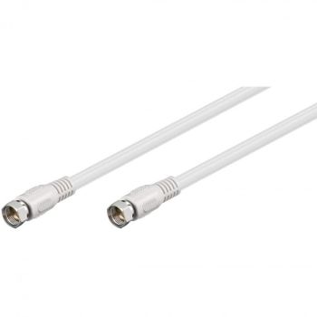 Goobay Cable Antena F Macho/Macho 1.5m Blanco